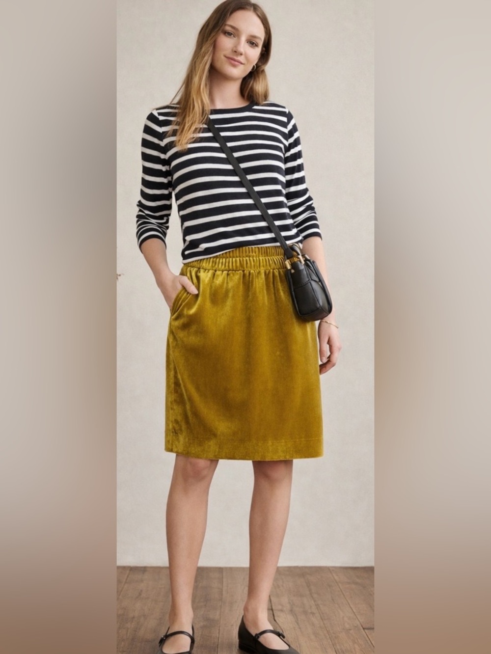 J.Crew Gold Crushed Velvet Mini Skirt S 24” Boho Luxe Holiday Chic‎